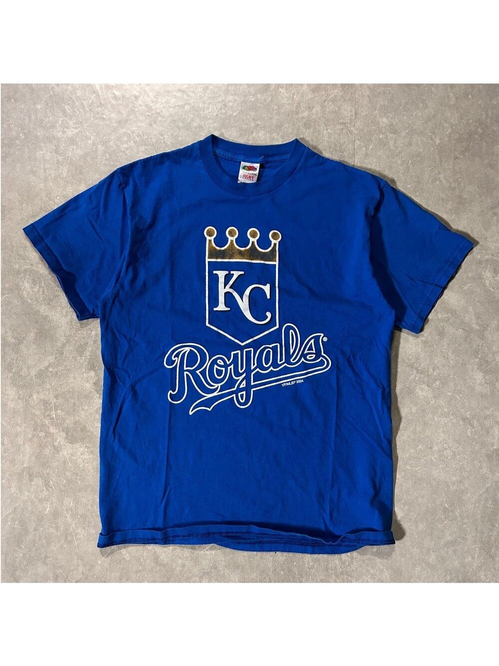2000's Vintage Kansas City Royals Script Logo Blue T-Shirt -L